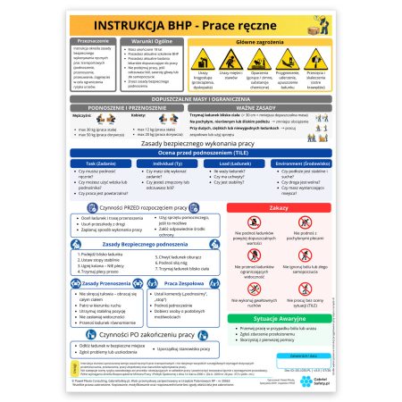 Prace ręczne - instrukcja BHP (laminowana)