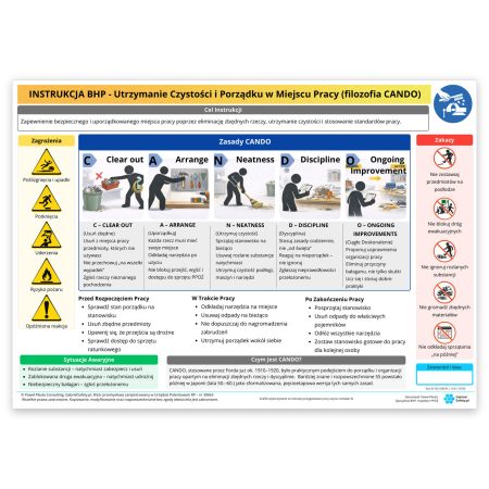 Utrzymanie czystości i porządku w miejscu pracy (CAN-DO) - instrukcja BHP (laminowana)